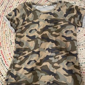 size m camo tshirt